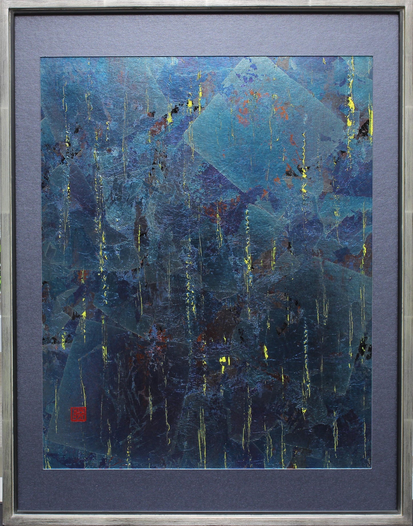 Lacquer and Foil Art "Summer Rain"