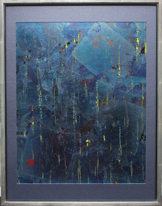 Lacquer and Foil Art "Summer Rain"