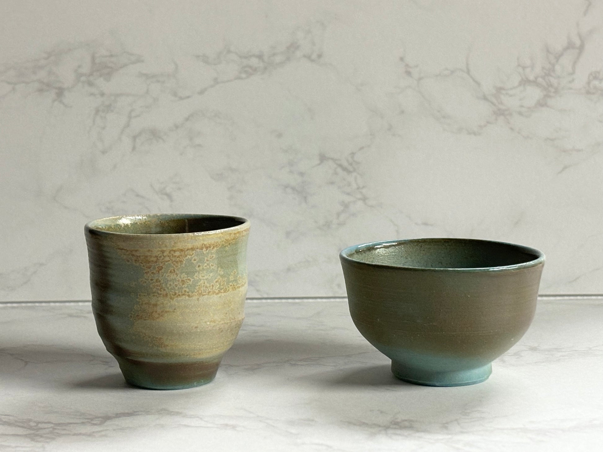 Kikyo Gama Sake cup pair