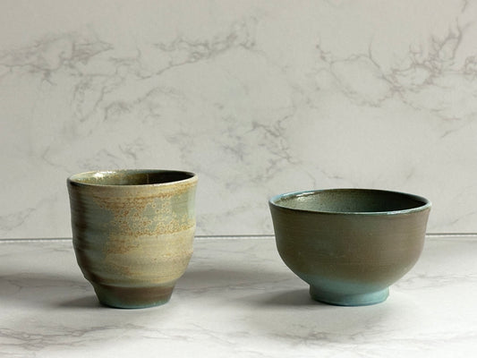 Kikyo Gama Sake cup pair