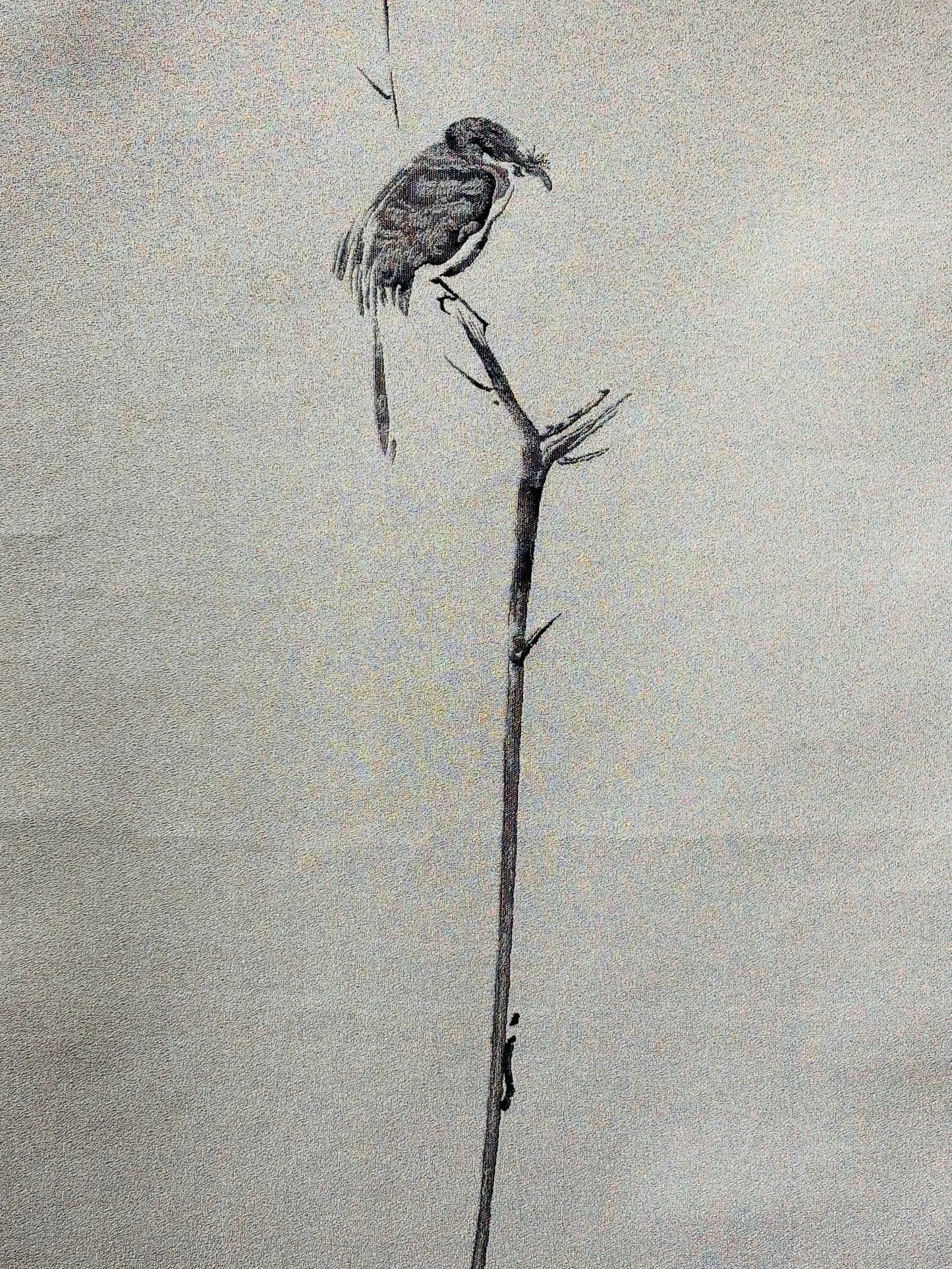 Musashi Miyamoto ink painting woven Kakejiku