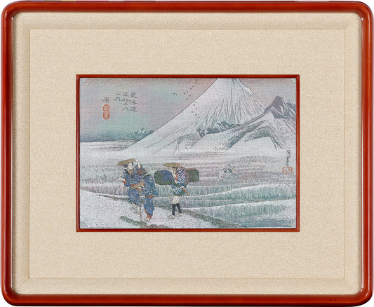 Nishijin Brocade Textile Artwork Fifty-Three Stations of the Tokaido: Hara