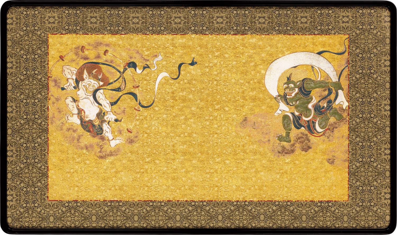 Nishijin Brocade Textile Artwork Tawaraya Sōtatsu "Wind God and Thunder God"