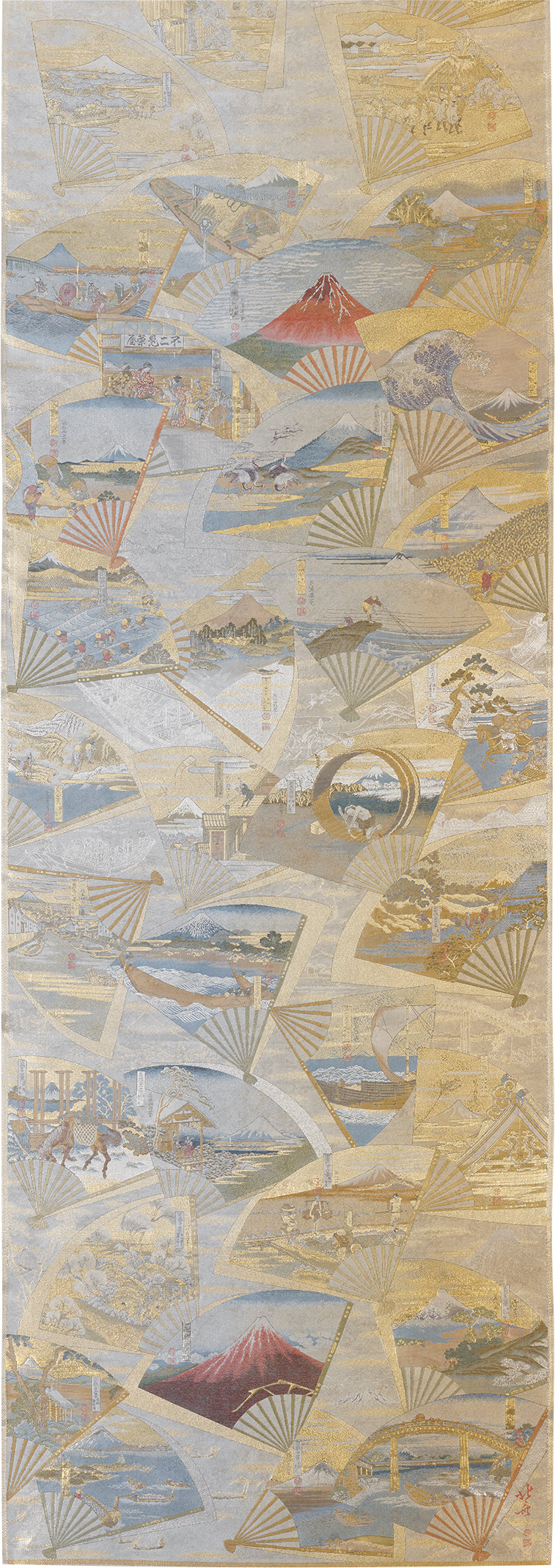 Nishijin Luxury Obi Tapestry Thirty-Six of Mt. Fuji 2