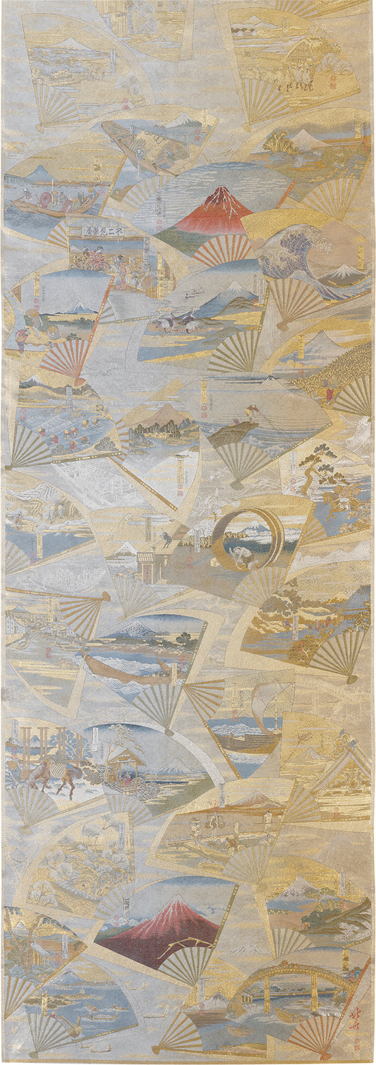 Nishijin Luxury Obi Tapestry Thirty-Six of Mt. Fuji 2