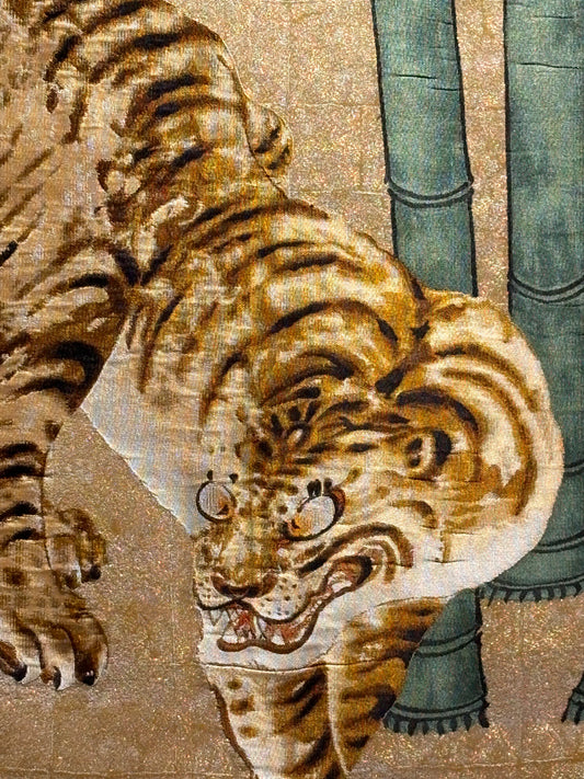 Nishijin Textile Hanging Scroll Kano Tanyu (Tiger)