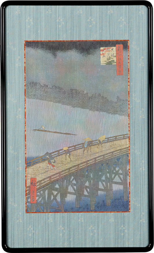 Nishijin Brocade Ukiyoe Artwork Utagawa Hiroshige “Sudden Shower over Shin-Ohashi Bridge and Atake"