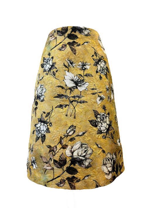 Rui Couture Elegant Skirt L Size Flower Pattern