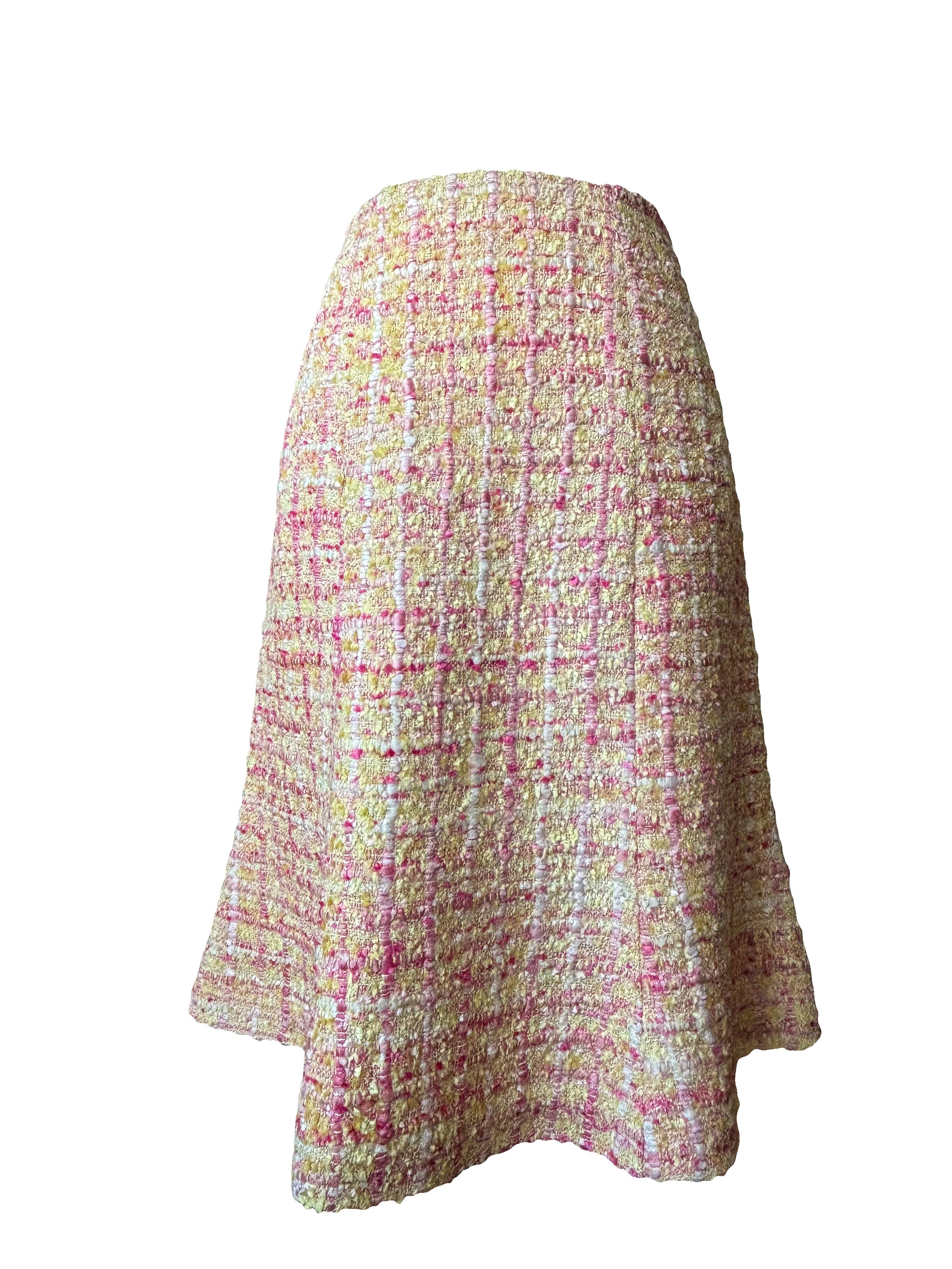 Rui Couture Elegant Tweed Skirt  pink