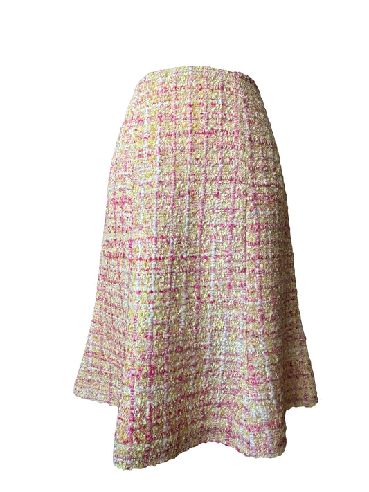Rui Couture Elegant Tweed Skirt  pink