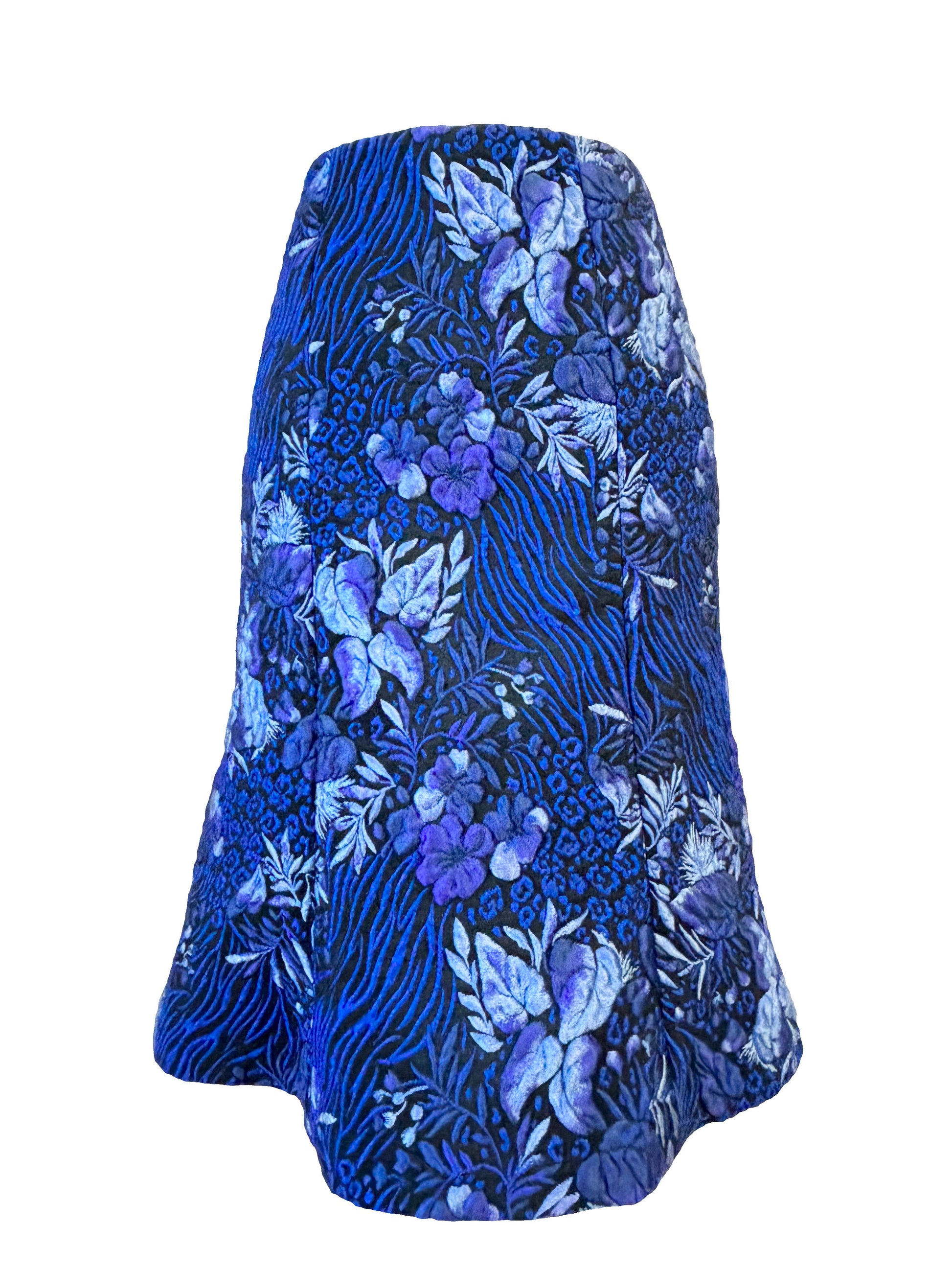 Rui Couture Jacquard Skirt Blue Elegance
