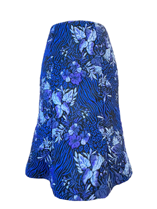 Rui Couture Jacquard Skirt Blue Elegance