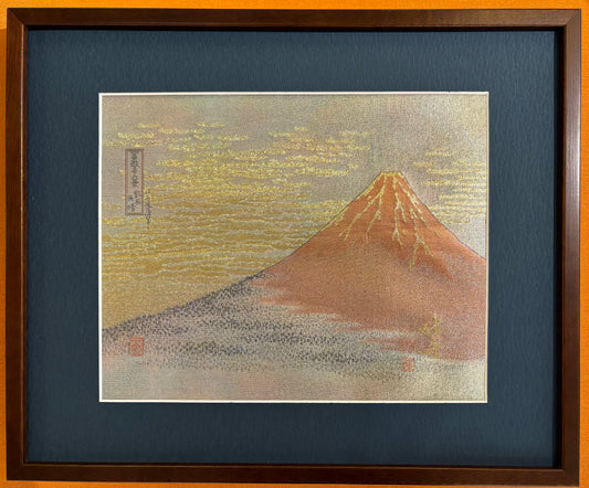 Nishijin ultra-fine woven Artwork (small): Hokusai "Fine Wind, Clear Morning" (Thirty-Six Views of Mt. Fuji)