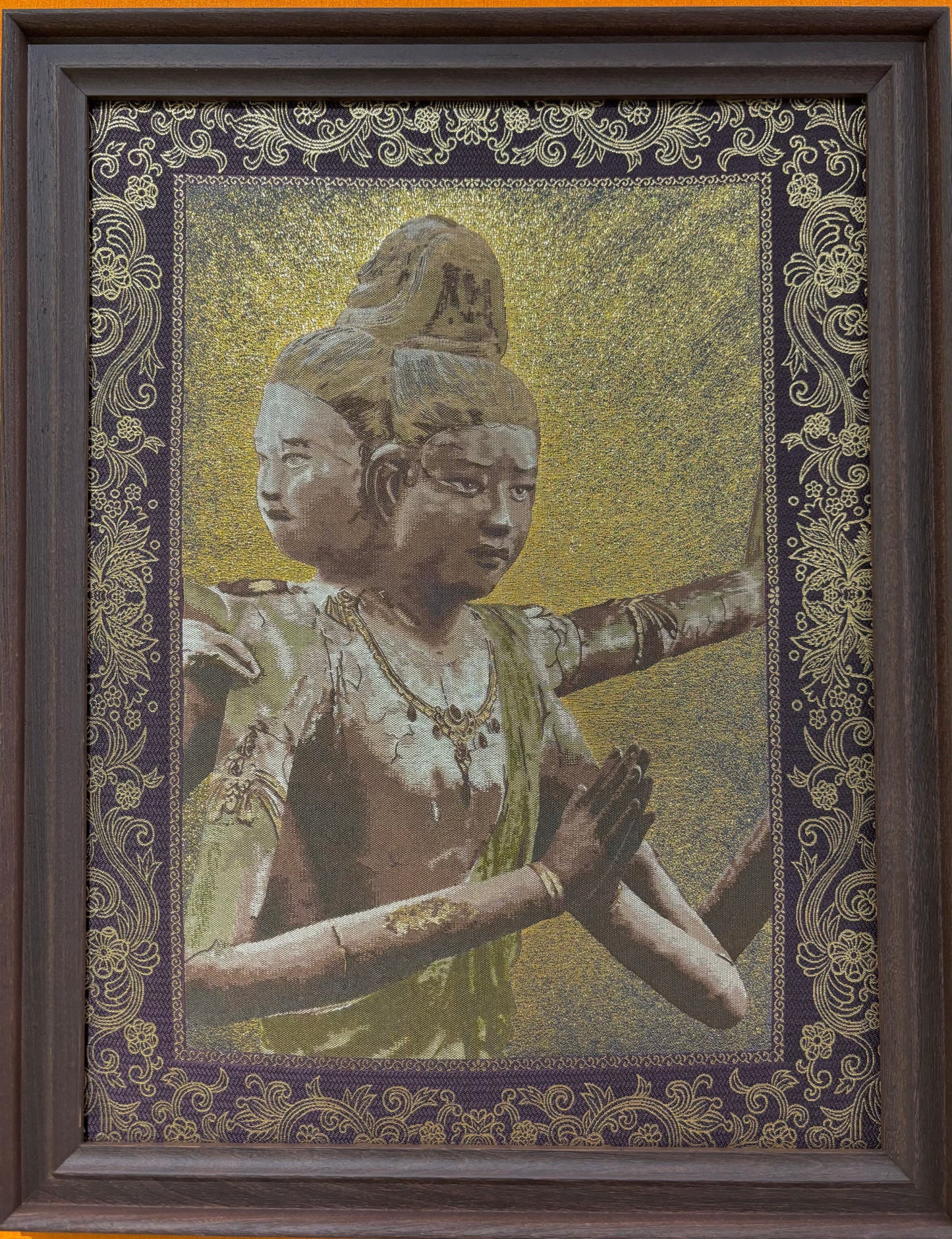 Nishijin ultra-fine woven Artwork (small):  Aśura Statue