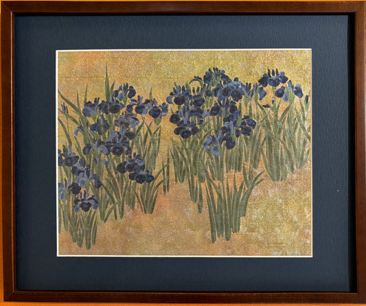 Nishijin ultra-fine woven art work (small): Ogata  Kōrin ”Irises"