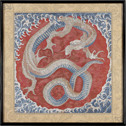 Nishijin Brocade Luxury Textile Artwork Katsushika Hokusai “Dragon”