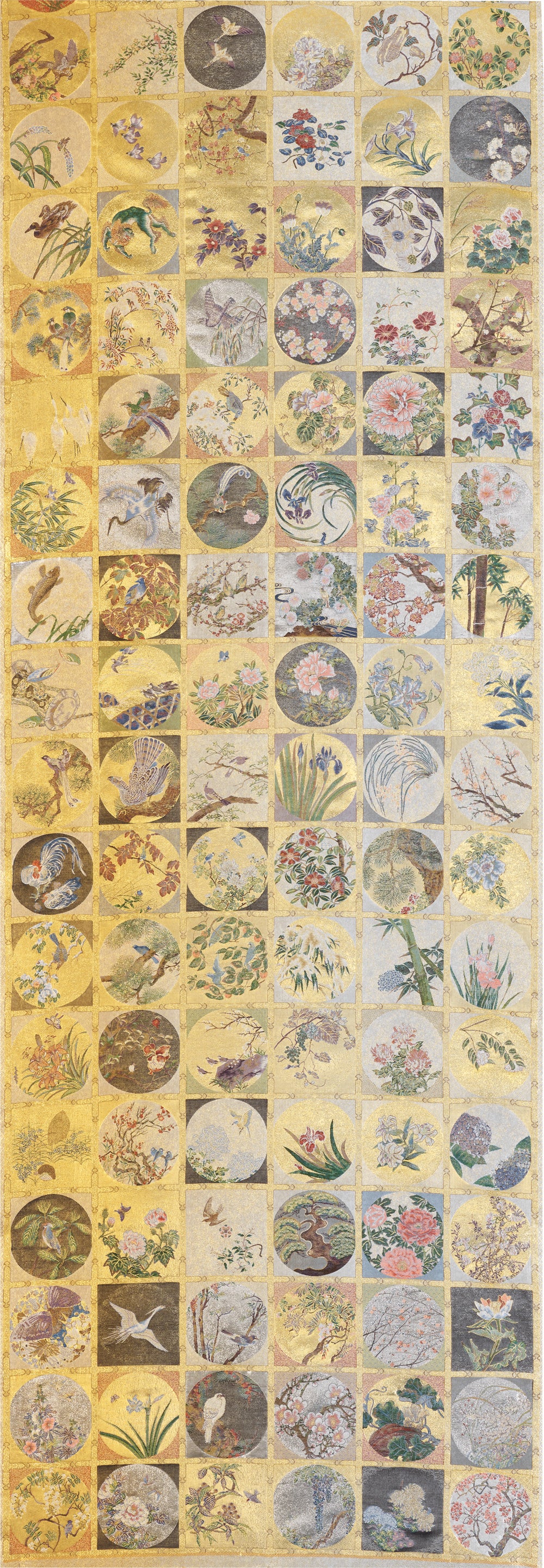Nishijin Luxury Obi Tapestry Ceiling Pattern at the Sanshokaku of Heiheiji Templel