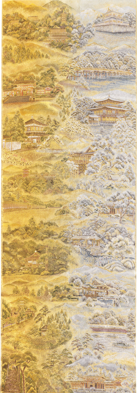 Nishijin Luxury Obi Tapestry Poety of Kyoto