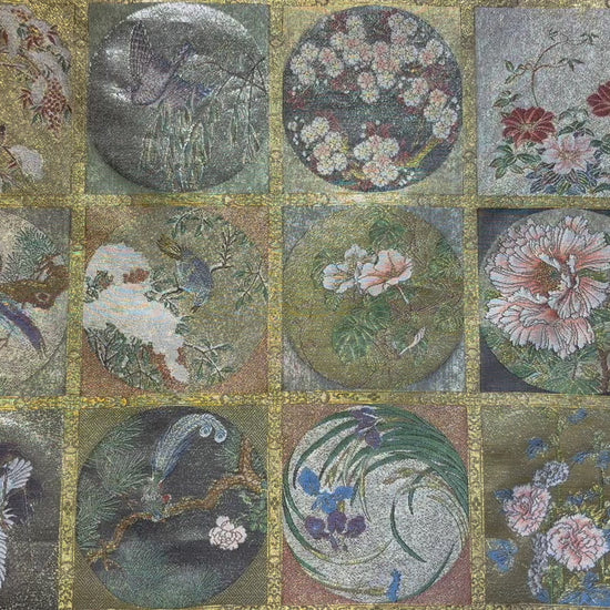 Nishijin Luxury Obi Tapestry Ceiling Pattern at the Sanshokaku of Heiheiji Temple 2